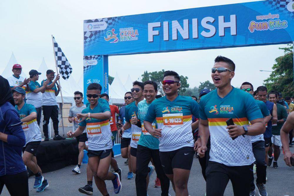 Ratusan pelari mengikuti Indonesia Ceria Run 2023.(Dok.Diskominfo Bantul)