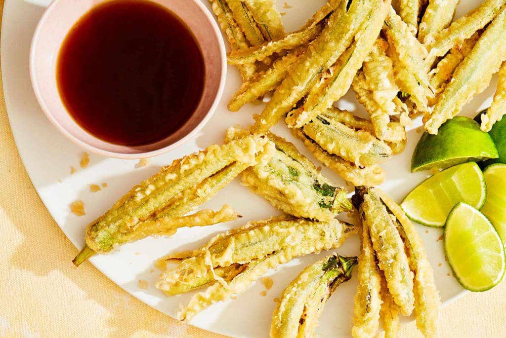ilustrasi tempura okra (foodandwine.com)