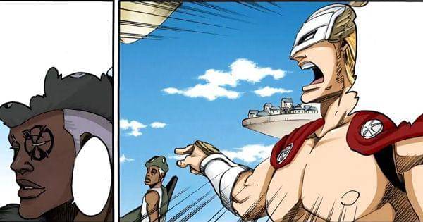 Gerard memarahi Lille karena telah mengotori jalan Yhwach ( Dok. Shueisha / Bleach )