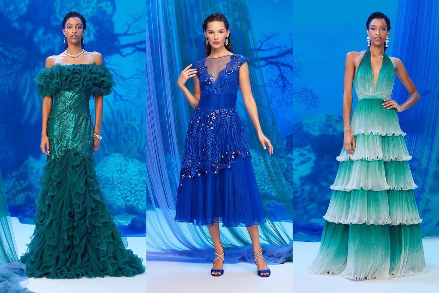 8 Koleksi Tadashi Shoji di NYFW Spring Summer 2024, Bertema Lautan!