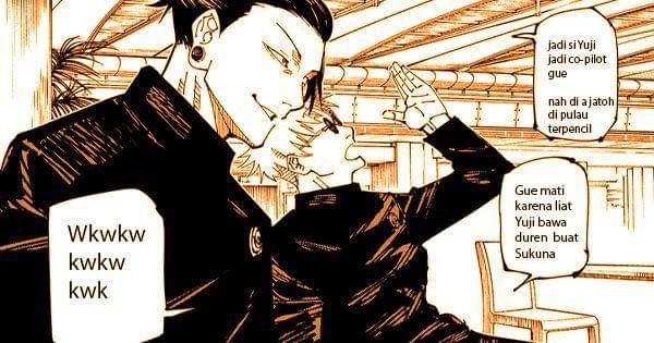 Parodi cerita tiga pilot versi Geto dan Gojo ( Dok. facebook.com/Guntomo Guntomo )