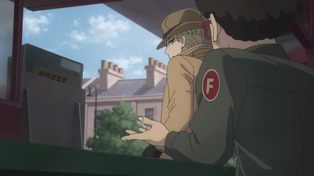 Loid berbincang dengan Franky (dok. WIT Studio x CloverWorks/ Spy x Family Season 2)