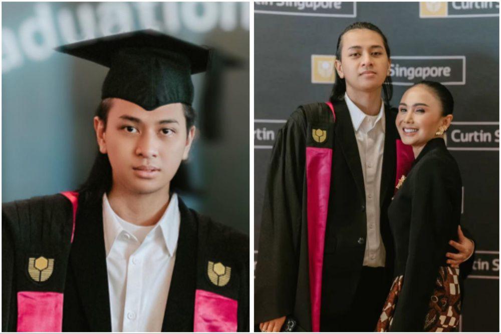 9 Potret Wisuda Diploma Putra Yuni Shara di Australia, Bangga!