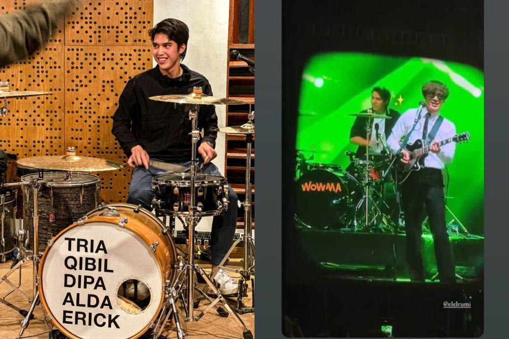 7 Potret El Rumi jadi Drummer The Changcuters di Pestapora 2023