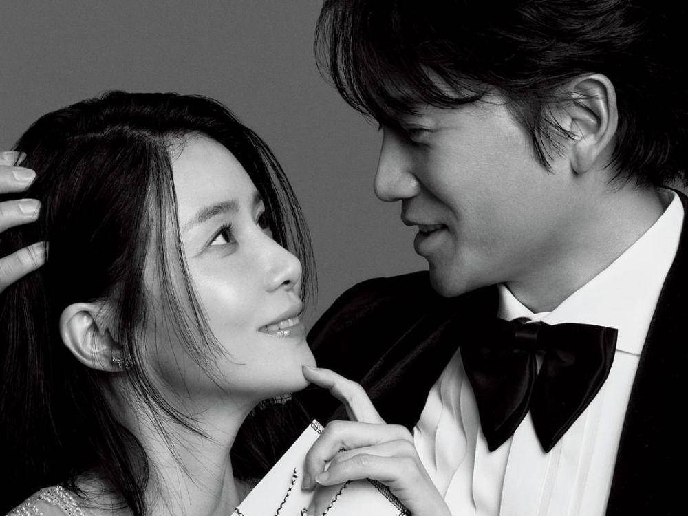 Ji Sung dan Lee Bo Young di pemotretan Allure Korea (instagram.com/allurekorea)