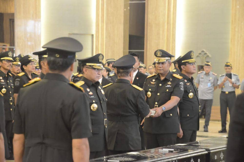 Acara serah terima jabatan juga diikuti puluhan pimpinan utama lainnya dari Kanwil Kemenkumham sejumlah provinsi. (IDN Times/Dok Humas Kemenkumham Jateng)