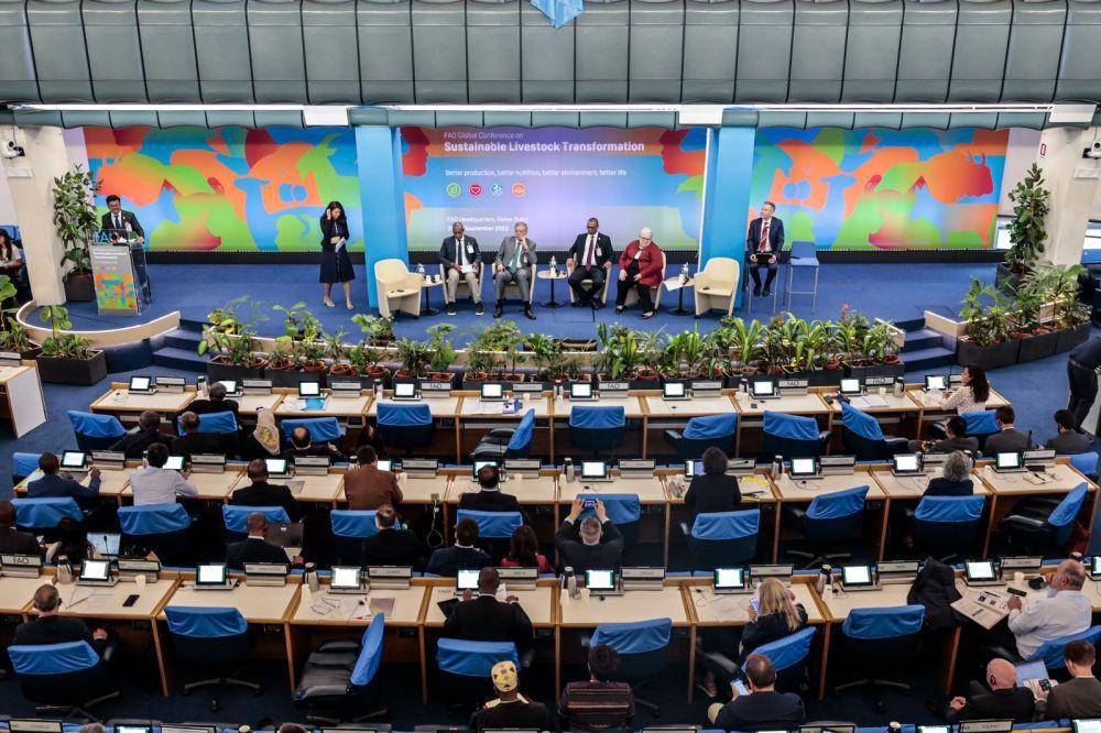 Global Conference on Sustainable Livestock Transformation yang diadakan oleh Food and Agriculture Organization (FAO) di Roma, Italia pada 25 September 2023. (Dok. Kementan)