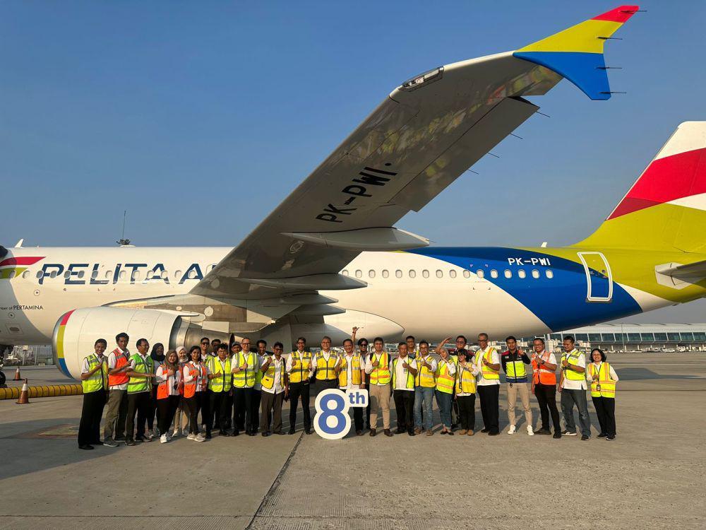 Pesawat Airbus A320 milik Pelita Air Service (PAS). (dok. Pelita Air)