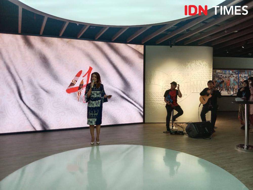 Corporate Communication Director Kompas Gramedia Glory Oyong dalam peresmian Bentara Budaya Art Gallery (26/9/2023). (IDN Times/Febriyanti Revitasari)