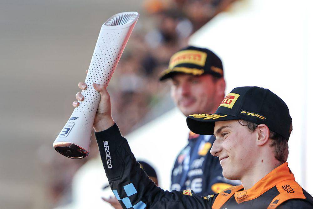 Oscar Piastri meraih podium di GP Jepang 2023. (twitter.com/McLarenF1)