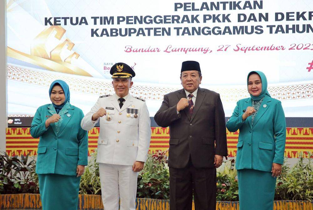 Kepala Badan Perencanaan Pembangunan Daerah (Bappeda) Provinsi Lampung, Mulyadi Irsan sebagai Penjabat (Pj) Bupati Tanggamus di Aula Mahan Agung, Rabu (27/9/2023). (Dok. Pemprov Lampung).