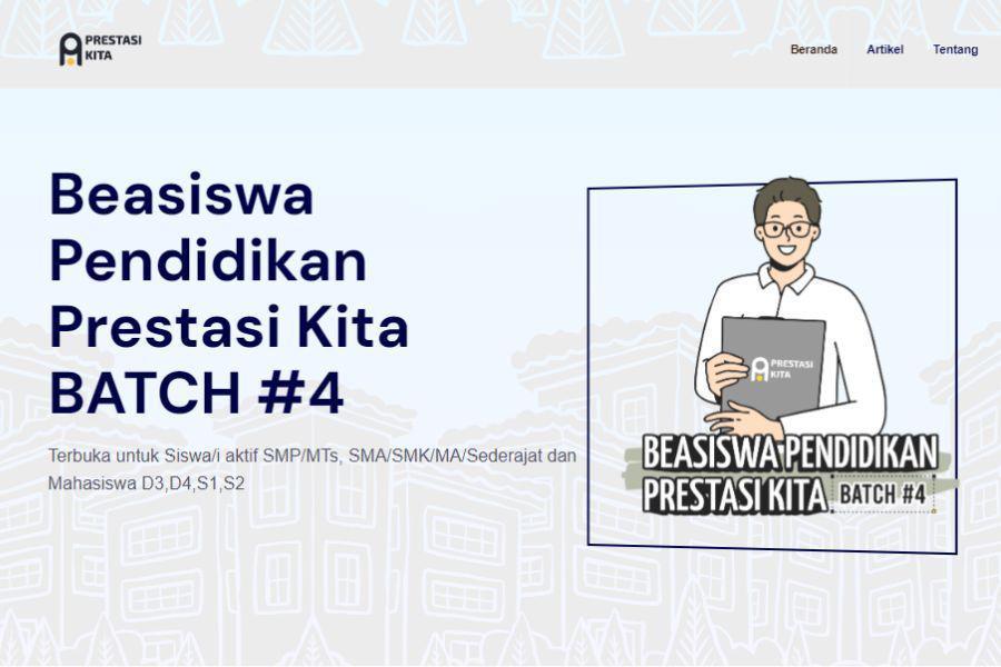 Beasiswa Pendidikan Prestasi Kita Batch 4 2023, Ada 3 Kategori!