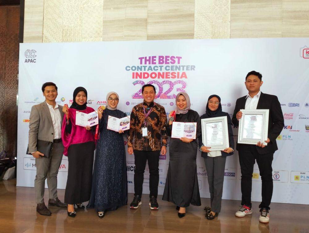 PT Pegadaian borong 5 penghargaan di  ajang The Best Contact Center Indonesia 2023 yang diselenggarakan Indonesia Contact Center Association (ICCA) yang digelar di Jakarta, Selasa (26/9). (dok. Pegadaian)