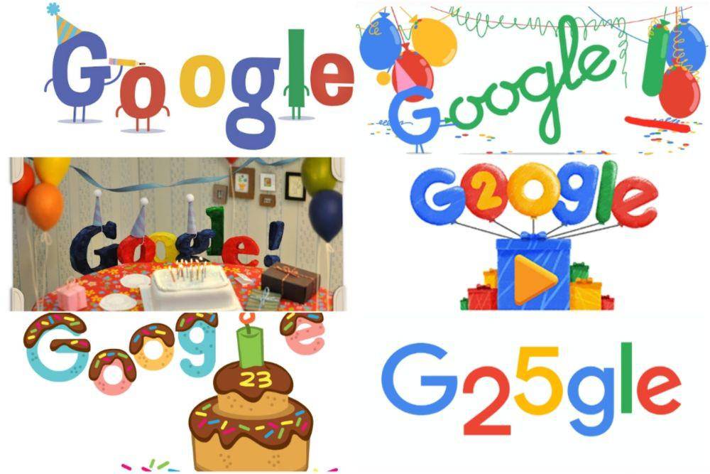 Ilustrasi Google Doodle selama 25 tahun (dok. Google)