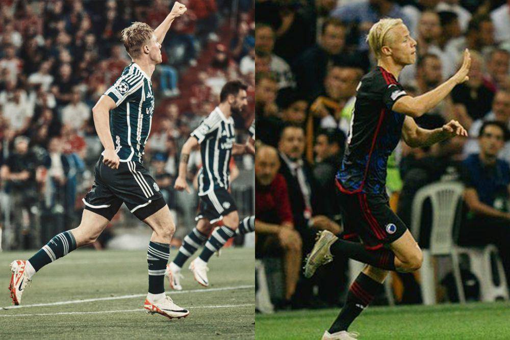 Rasmus dan Oscar Hojlund sama-sama tampil pertama kali di ajang Liga Champions Eropa pada 2023/2024. (twitter.com/ twitter.com/RasmusHojlund10 | instagram.com/oscarwintherhojlund