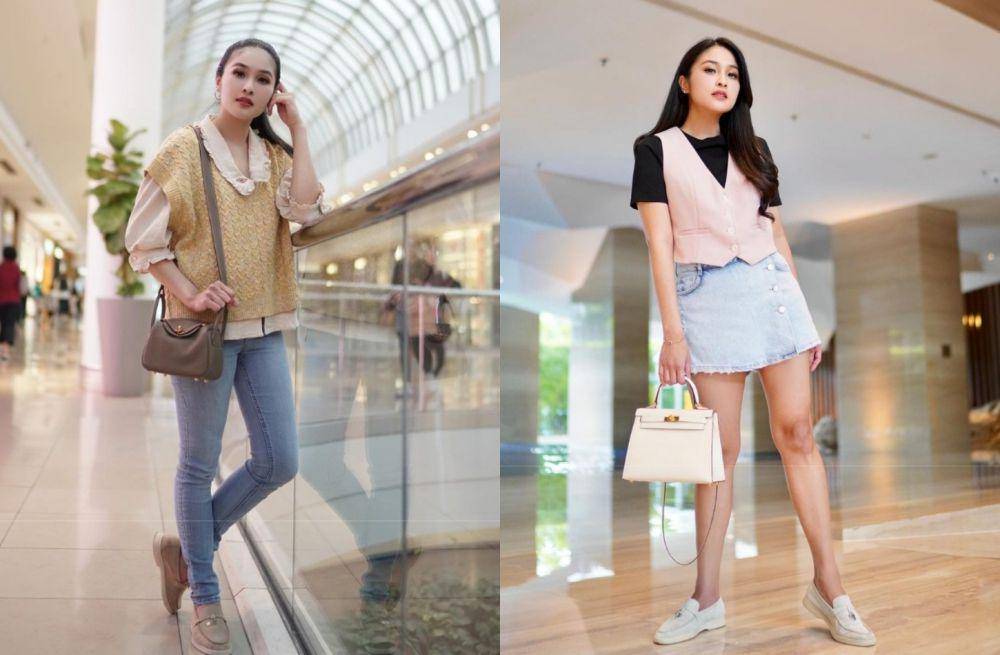 inspirasi outfit pakai vest ala Sandra Dewi (instagram.com/sandradewi88)