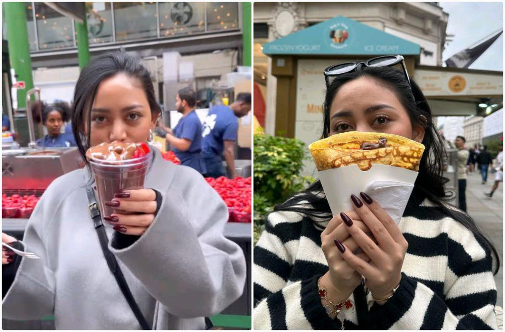 10 Potret Rachel Vennya Liburan ke London, Kulineran!