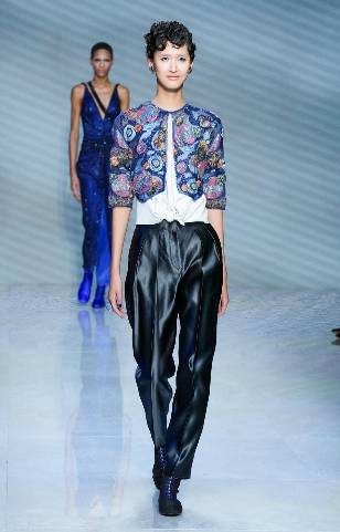 koleksi Giorgio Armani di Milan Fashion Week Spring Summer 2024 (Launchmetrics.com/spotlight)
