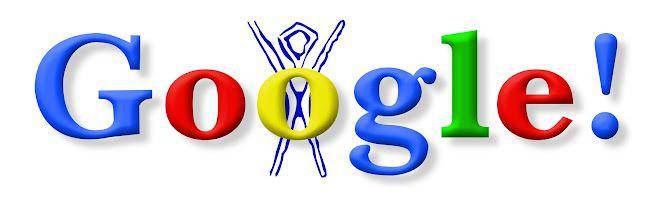 Doodle pertama dari Google (Burning Man). (google.com/doodles)