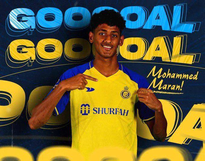 Mohammed Maran saat mengenakan baju Al-Nassr FC. (twitter.com/AlNassrFC_EN)