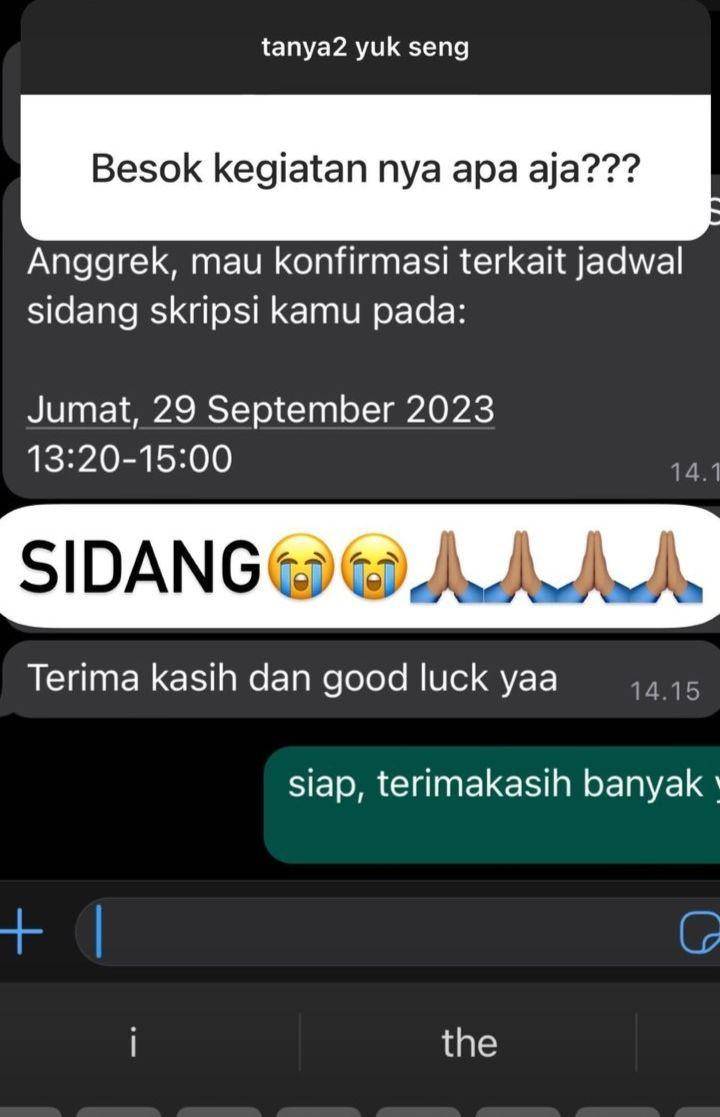 Sarah Tumiwa sidang skripsi (Instagram.com/sarahtumiwa)