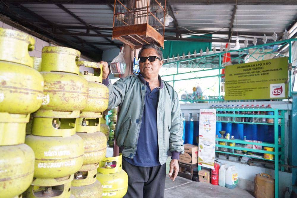 Pangkalan elpiji salah satu warga Kediri. (dok. Pemkab Kediri)
