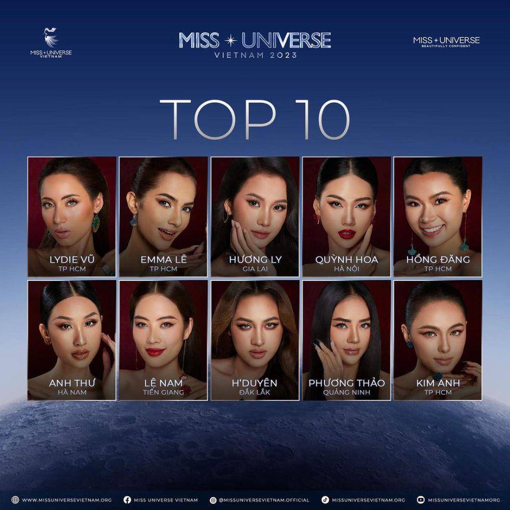 Top 10 Miss Universe Vietnam 2023 (instagram.com/missuniversevietnam.official)