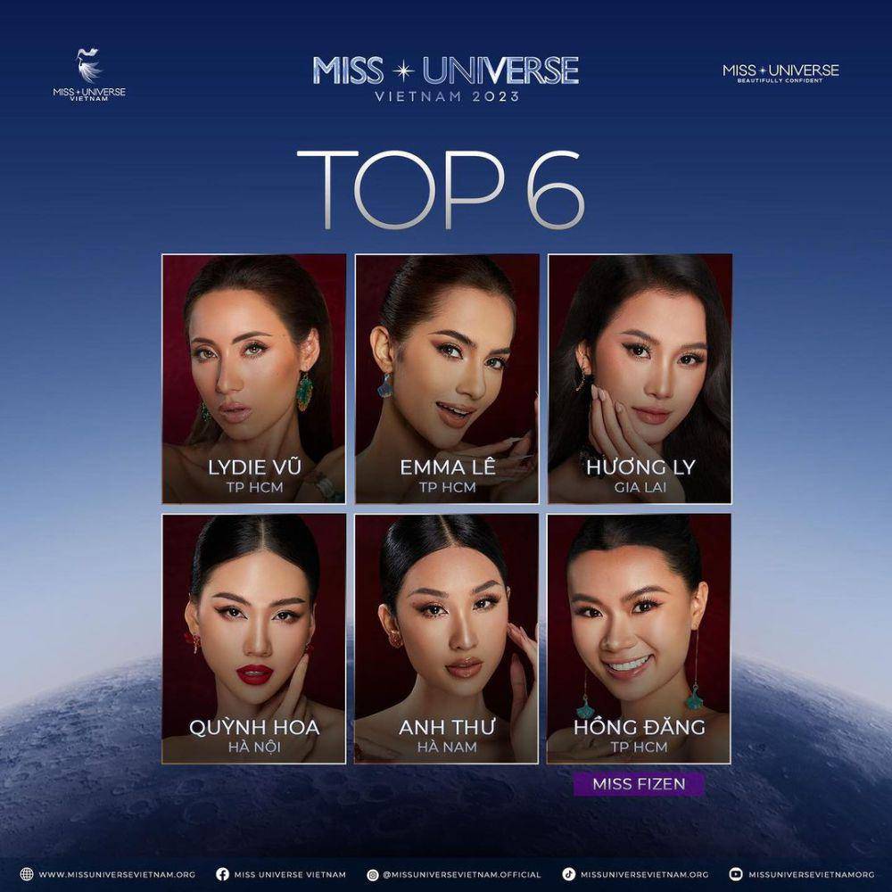 Top 6 Miss Universe Vietnam 2023 (instagram.com/missuniversevietnam.official)