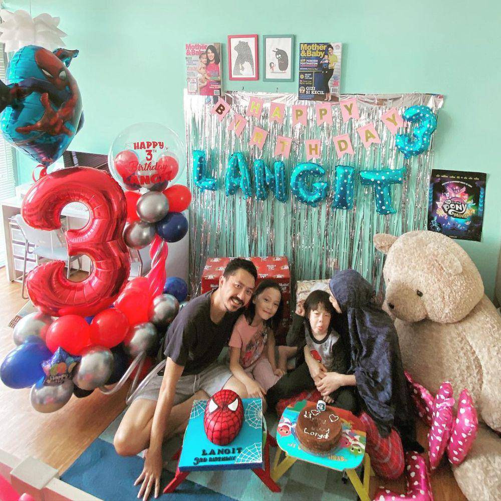 perayaan ulang tahun ke-3 Langit, anak Omesh (instagram.com/dianayulestari)