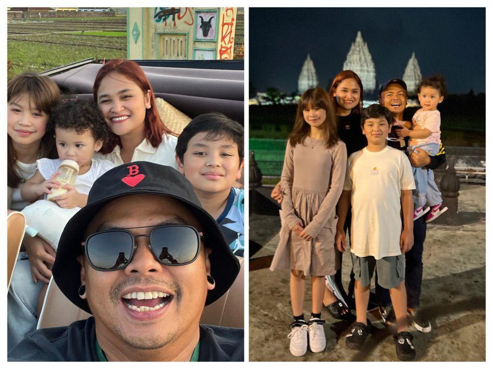 10 Potret Wendi Cagur dan Keluarga Trip ke Jogja, Datang ke Prambanan!