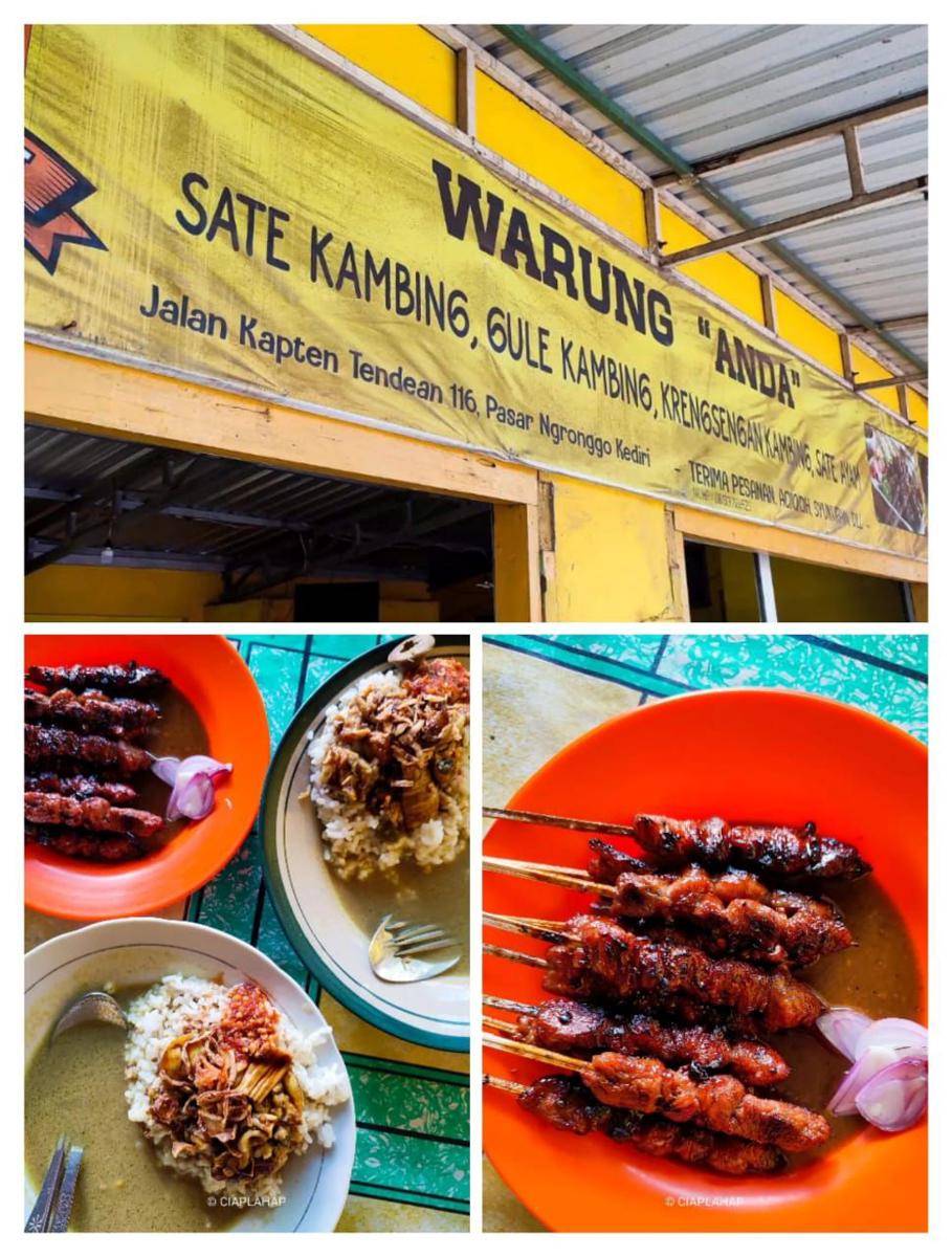 Sate kambing dan gule di Warung Anda. (Instagram.com/ciaplahap)