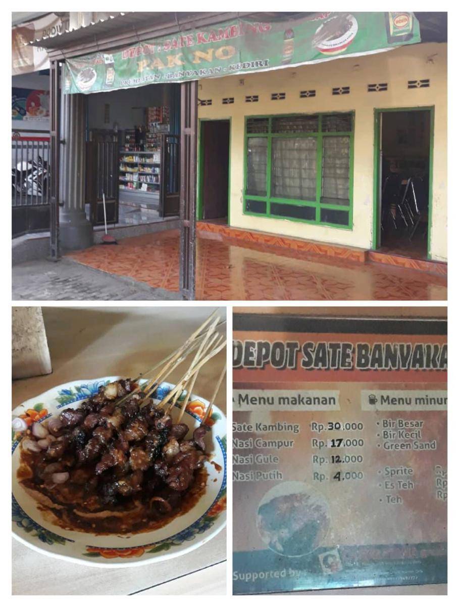 Kuliner sate kambing di Depot Banyakan. (Instagram.com/kepo_kulinerkediri)