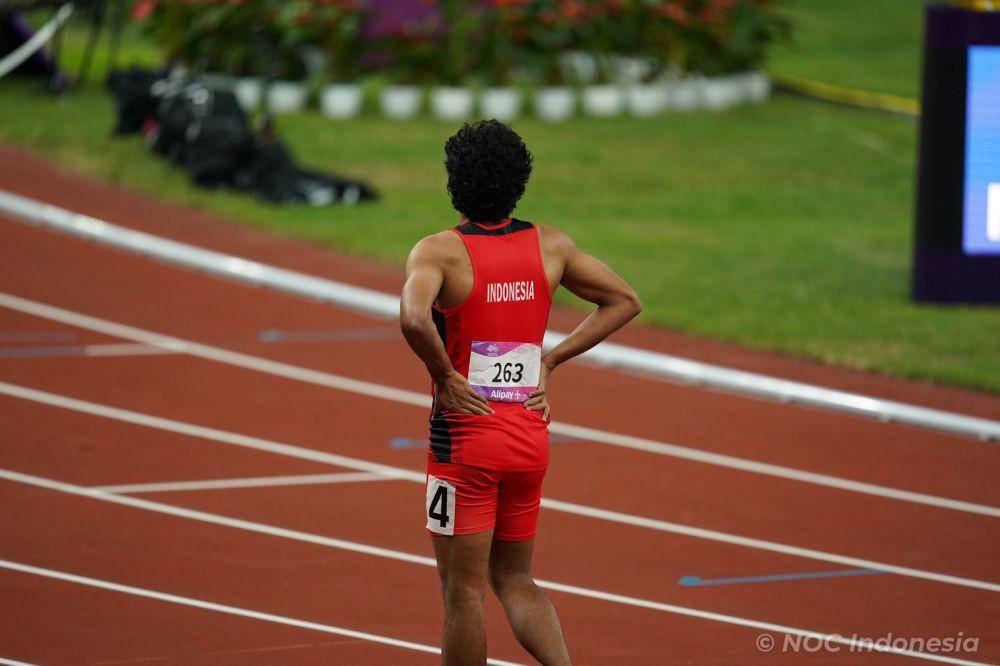 Sprinter Indonesia, Lalu Muhammad Zohri di Asian Games 2022 Hangzhou (dok.NOC Indonesia/Tetuko Mediantoro)