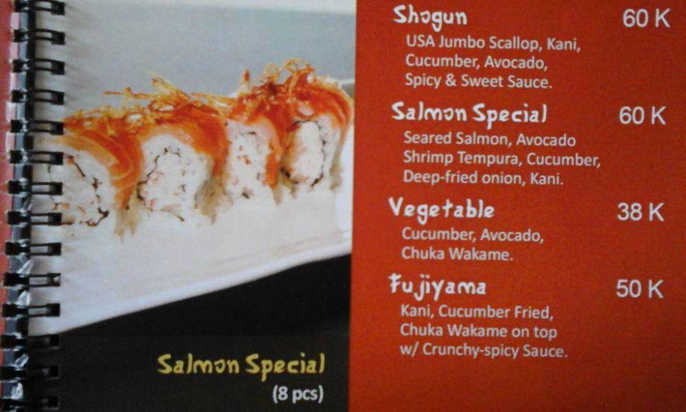 Menu kuliner Jepang. (Instagram.com/fujiyamasushijember)