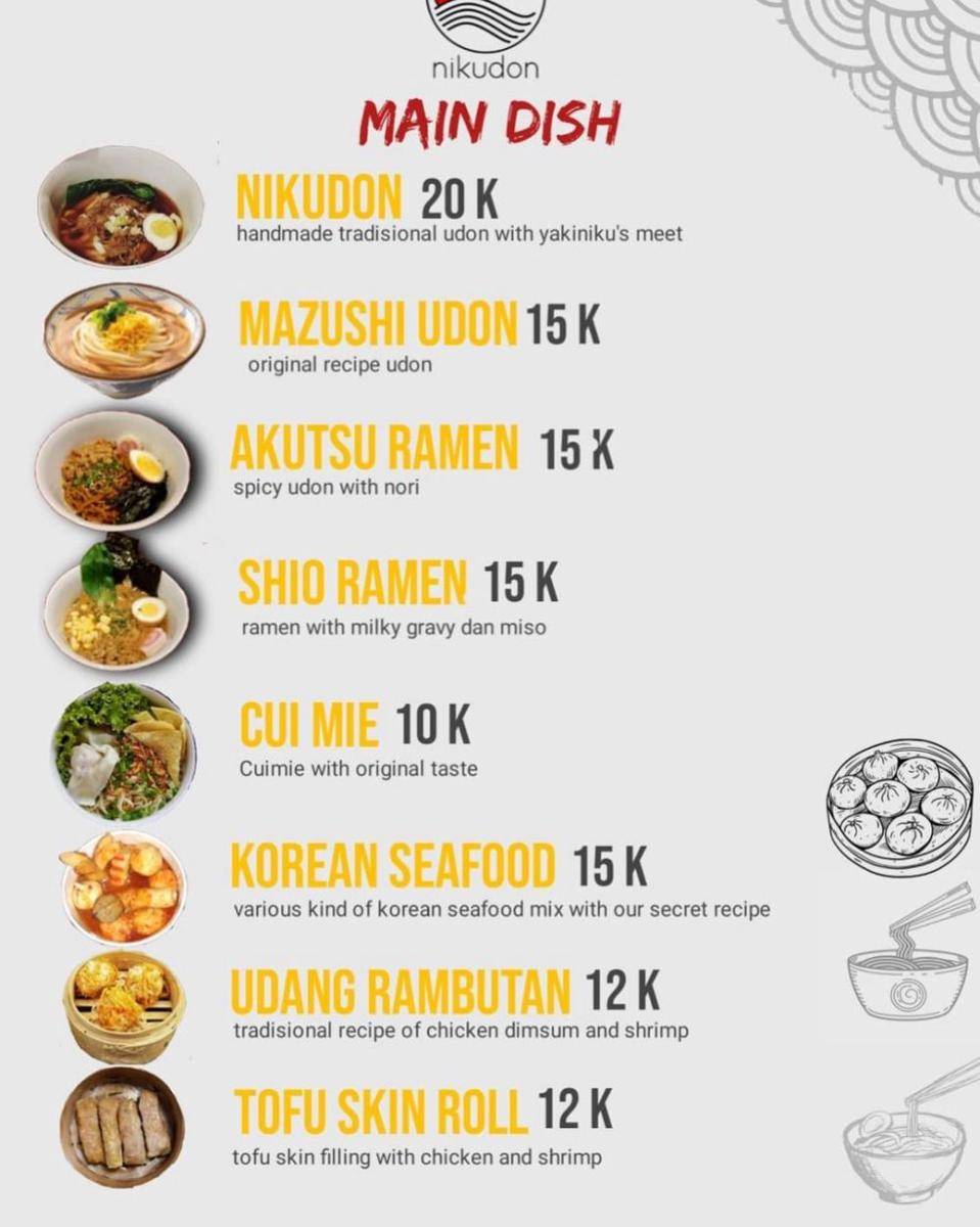 Menu kuliner di Nikudon. (Instagram.com/nikudon.jbr)