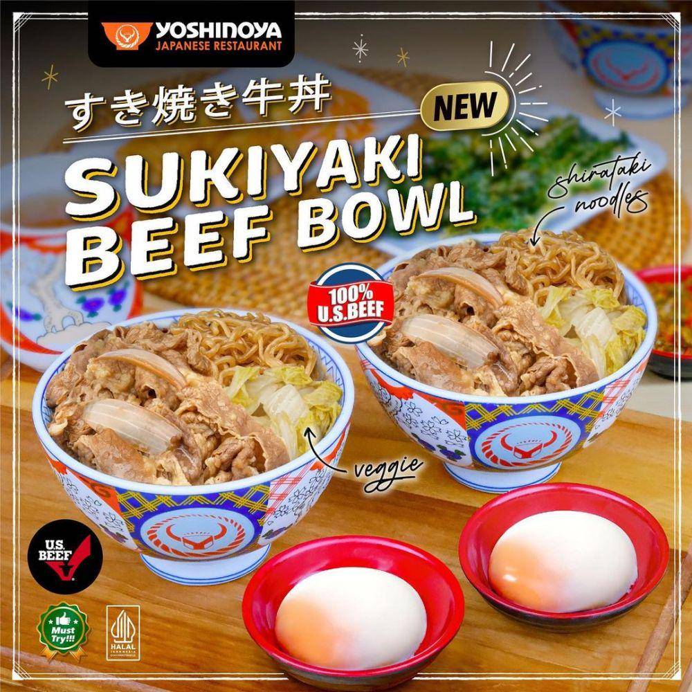 Menu kuliner di Yoshinoya. (Instagram.com/yoshinoyaid)