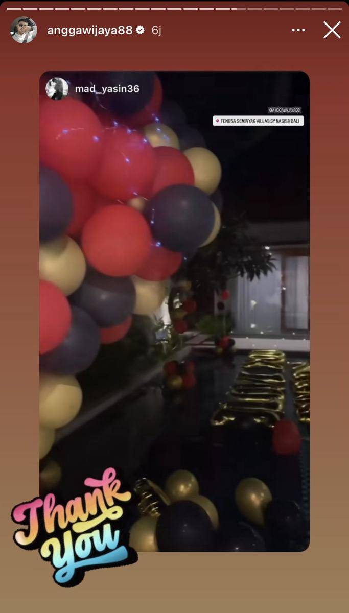 potret kejutan ultah Angga Wijaya (Instagram.com/anggawijaya88)