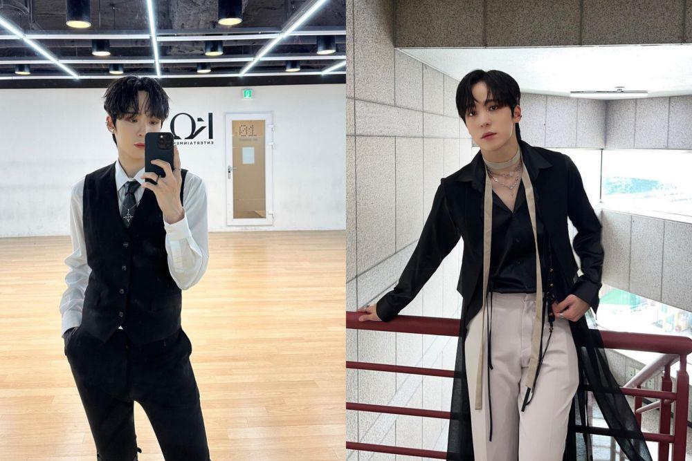 7 Ide Outfit Warna Hitam ala Yunho ATEEZ, Casual Look yang Memesona!