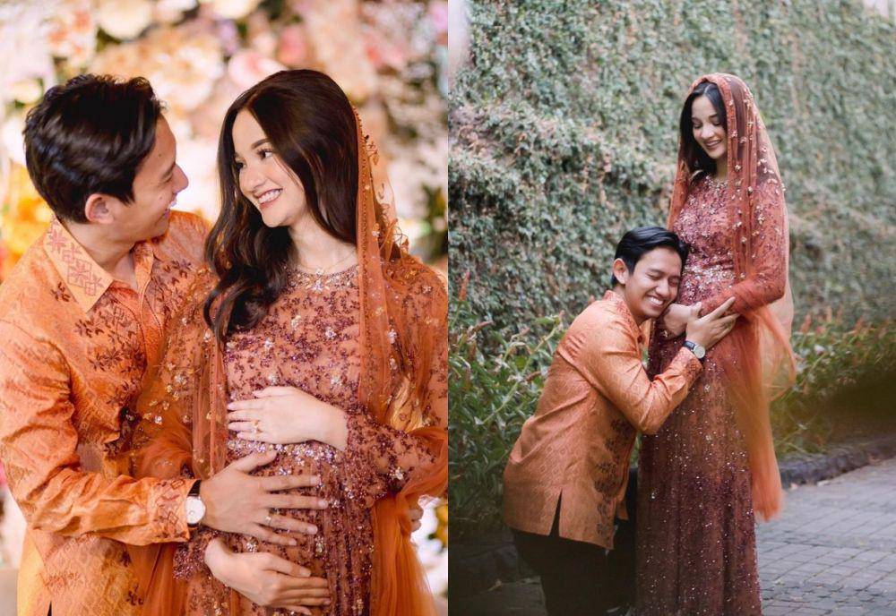 busana dan makeup pengajian 4 bulanan Sabrina Anggraini (instagram.com/sabrinaanggraini)