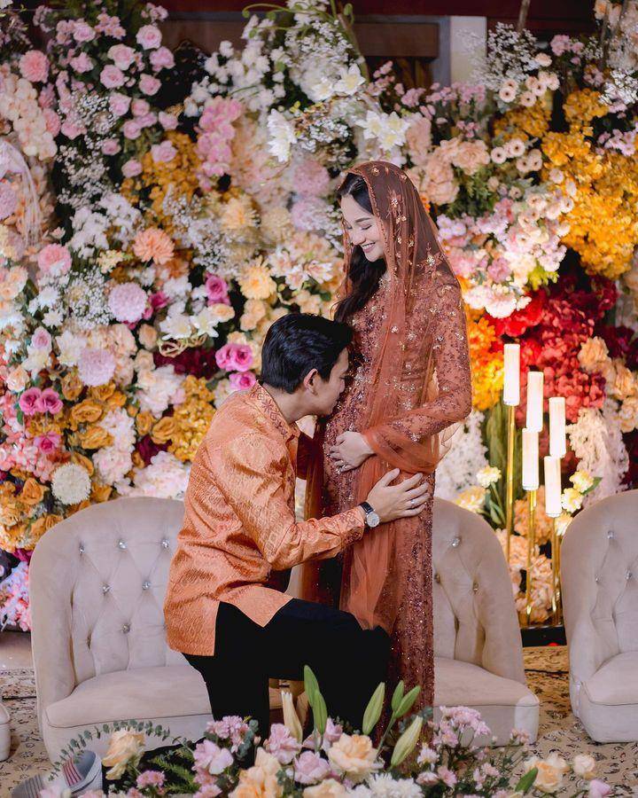 Dekorasi pengajian 4 bulanan Sabrina Anggraini Istri Belva Devara (instagram.com/sabrinaanggraini)