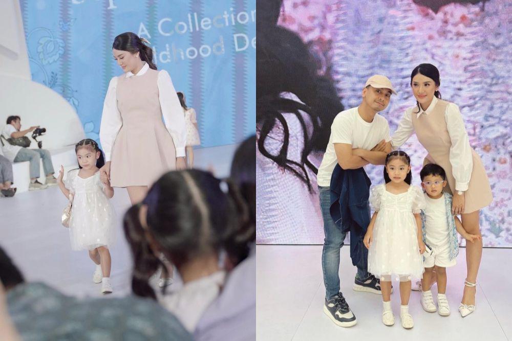 7 Momen Anissa Aziza dan Alinea Perdana Jadi Model Catwalk