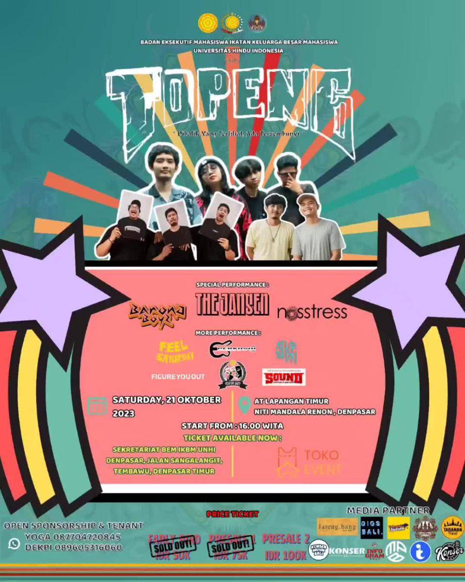 Topeng Festival #6 pada 21 Oktober 2023 mendatang (Instagram.com/@topengfest6_unhi)