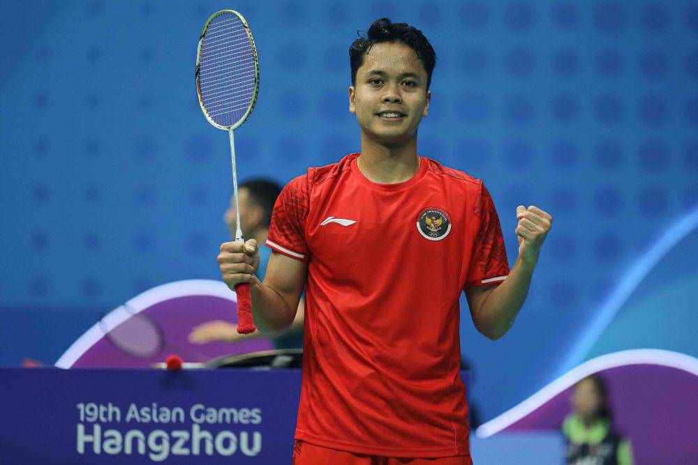 Anthony Sinisuka Ginting di nomor perorangan Asian Games 2022 Hangzhou (dok. PP PBSI)