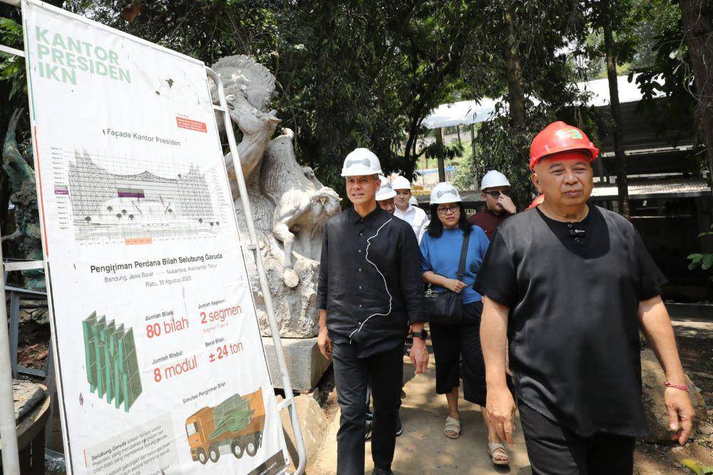Ganjar Pranowo berkunjung ke Nyoman Nuarta Gallery di Bandung Barat, Jawa Barat, Selasa (3/10/2023) (IDN Times/Istimewa)