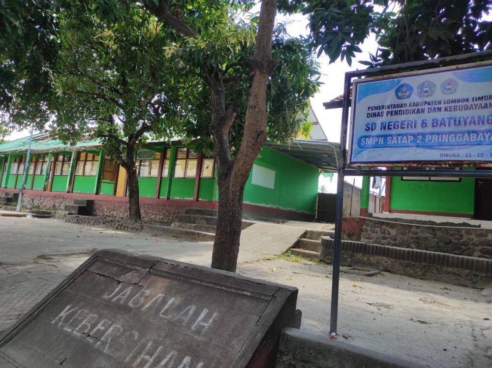 SDN 6 Batuyang, sekolah yang terdampak gempa bumi (dok. Ruhaili)