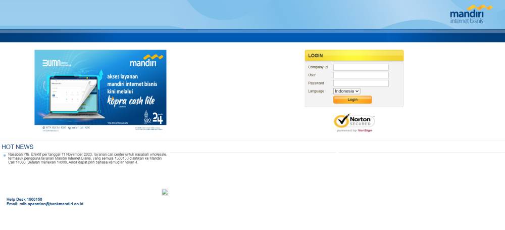 Mandiri Internet Bisnis (mib.bankmandiri.co.id)