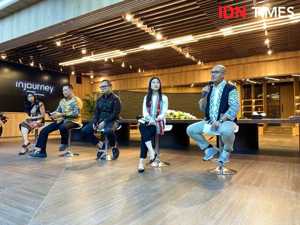Sesi konferensi pers MotoGP 2023 di Kantor InJourney, Sarinah, Jakarta, Selasa (3/10). (dok. InJourney)
