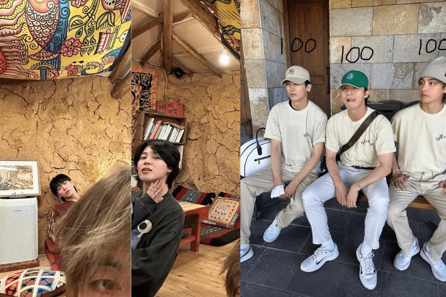 7 Momen Liburan V BTS Bareng Jungkook, Jimin, dan Wooga Squad