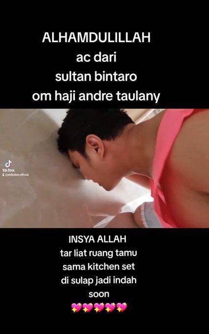 potret Aldi Taher dapat AC dari Andre Taulany (instgaram.com/alditaher.official)