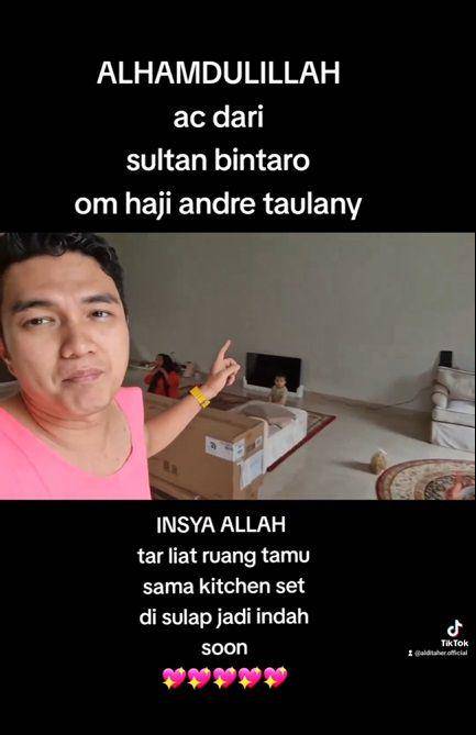 potret Aldi Taher dapat AC dari Andre Taulany (instgaram.com/alditaher.official)